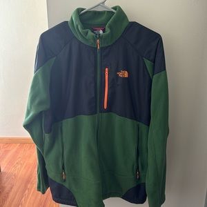 Green North Face Full Zip Jacket